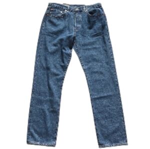 Levi's 501 High Rise Straight Leg Classic Blue Jeans